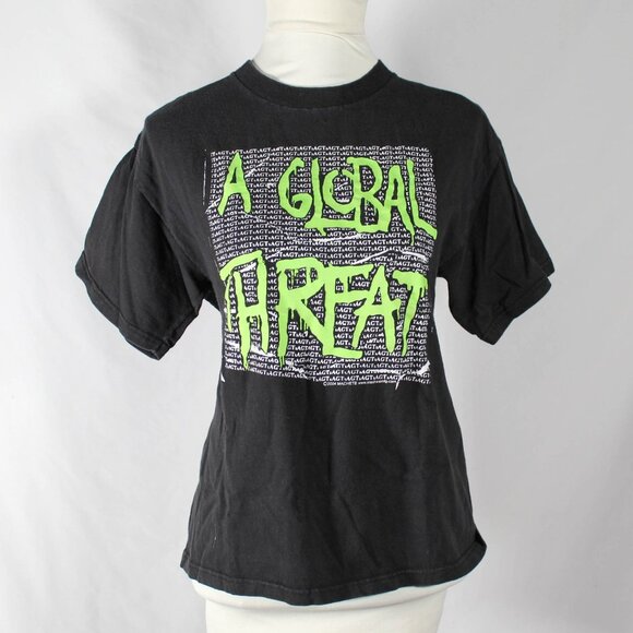 Rare Vintage 2004 A Global Threat Band Tee - Size Medium Unisex - Picture 1 of 7